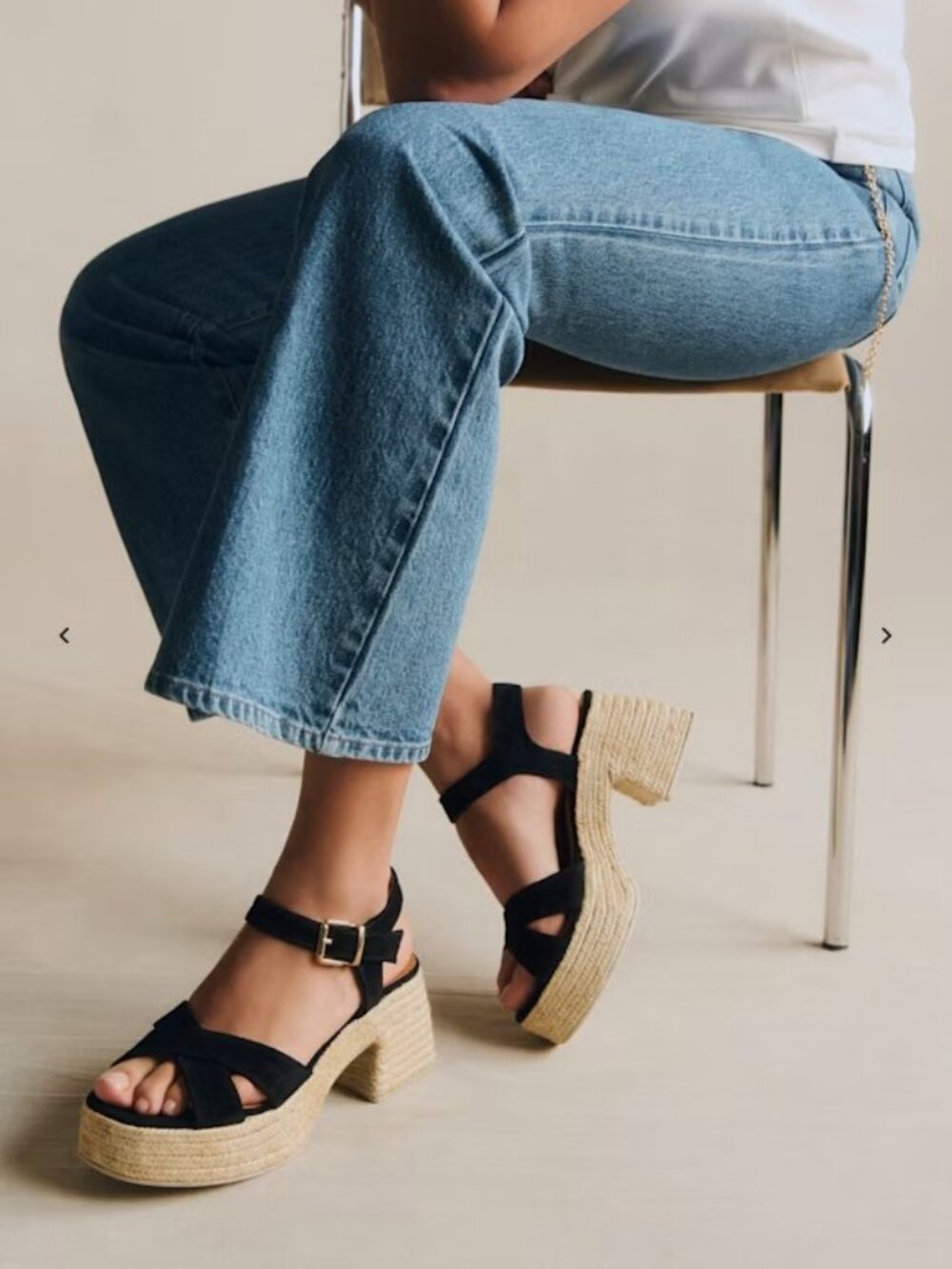 Sezane Manon Espadrilles Black - Size US 8